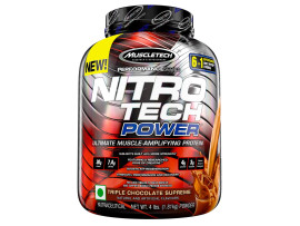 Muscletech Performance Series Nitrotech Power (Post-Workout, 60g Protein, 14.8g BCAAs, 8g Leucine, 6g Creatine 2.5 Betaine) - 4 lbs (1.81 kg) (Triple Chocolate Supreme)